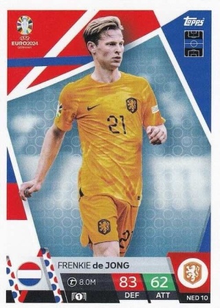 NED10 Frenkie de Jong Netherlands Base EURO 2024 Match Attax