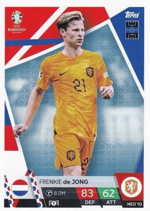 NED10 Frenkie de Jong Netherlands Base EURO 2024 Match Attax