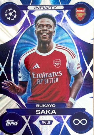 IN2 Bukayo Saka Arsenal Infinity Match Attax 2025/26