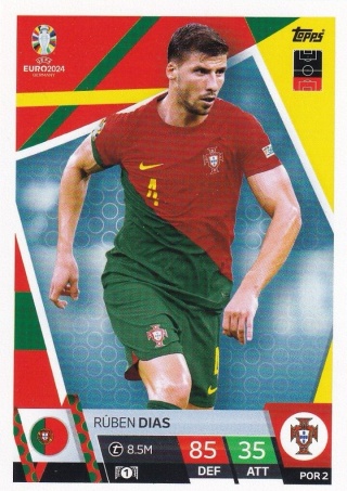 POR2 Rúben Dias Portugal Base EURO 2024 Match Attax