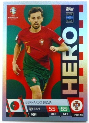 POR13 Bernardo Silva Portugal Hero EURO 2024 Match Attax