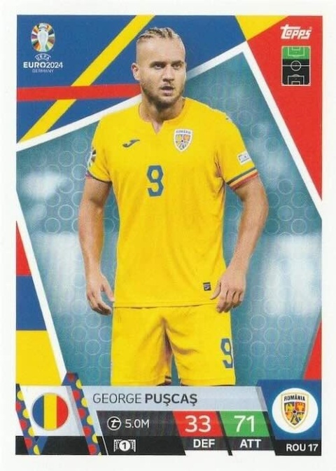ROM17 George Puşcaş Romania Base EURO 2024 Match Attax