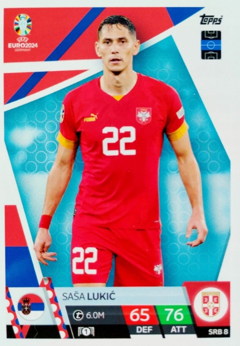 SRB8 Saša Lukić Serbia Base EURO 2024 Match Attax