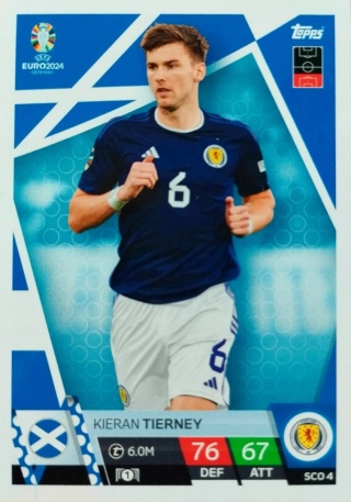 SCO4 Kieran Tierney Scotland Base EURO 2024 Match Attax