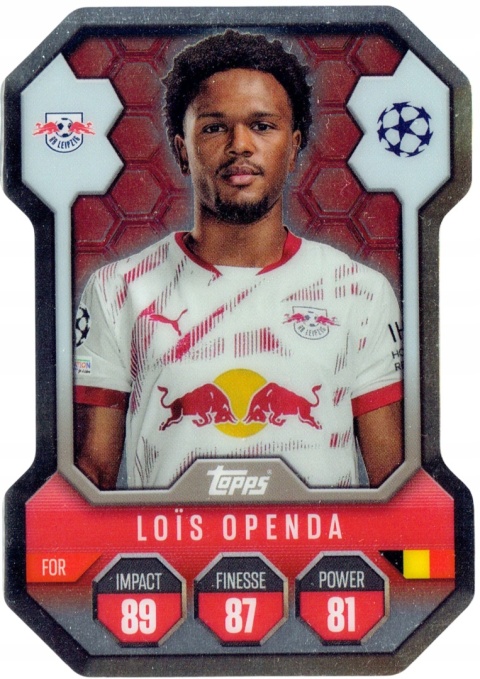 SH12 Lois Openda RB Leipzig Chrome Pro Elite Shield Match Attax 2024/25