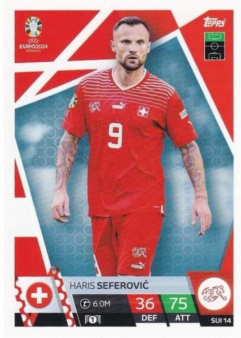 SUI14 Haris Seferović Switzerland Base EURO 2024 Match Attax