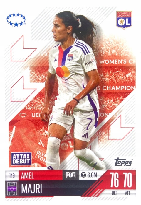 149 Amel Majri Olympique Lyonnais UWCL Match Attax Extra 2025