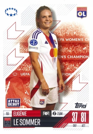 151 Eugénie Le Sommer Olympique Lyonnais UWCL Match Attax Extra 2025