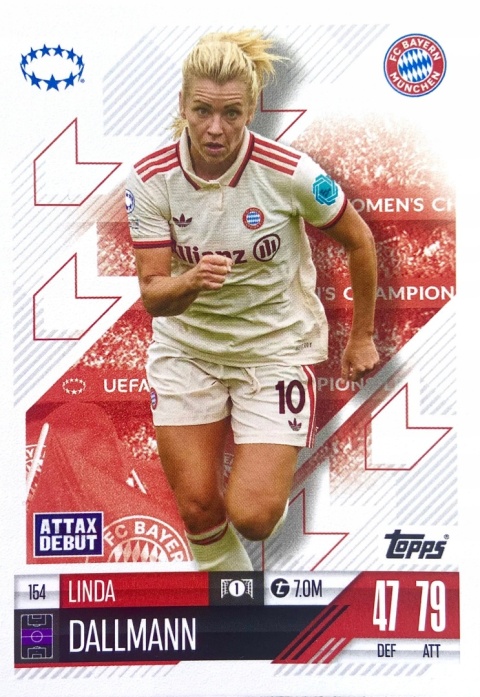 154 Linda Dallmann FC Bayern München UWCL Match Attax Extra 2025