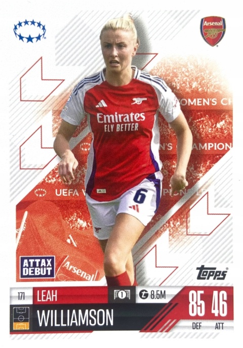 171 Leah Williamson Arsenal UWCL Match Attax Extra 2025