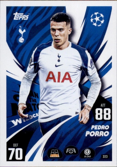 323 Pedro Porro Tottenham Man of the Match Wildcard Match Attax 2025/26