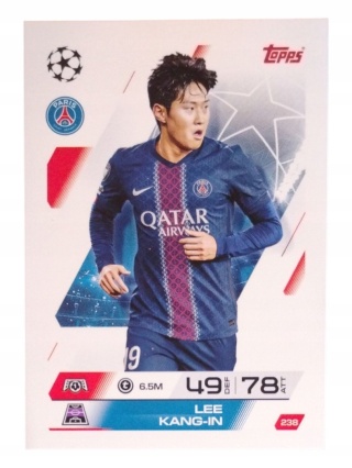 238 Lee Kang-In PSG Base Match Attax 2025/26