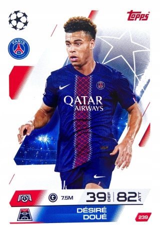 239 Désiré Doué PSG Base Match Attax 2025/26