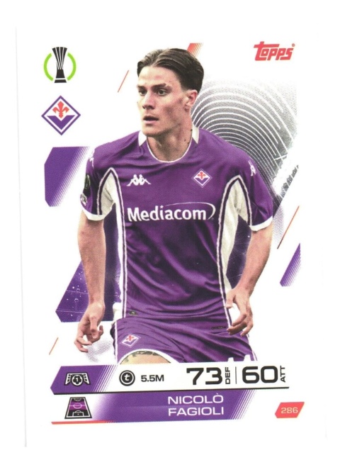 286 Nicolò Fagioli Fiorentina Base Match Attax 2025/26