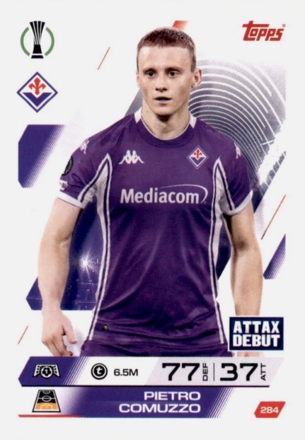 284 Pietro Comuzzo Fiorentina Base Match Attax 2025/26