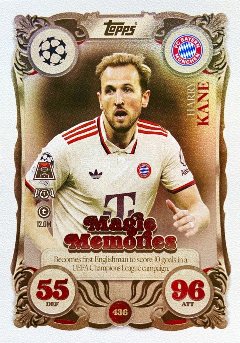 436 Harry Kane FC Bayern Magic Memories Match Attax 2025/26