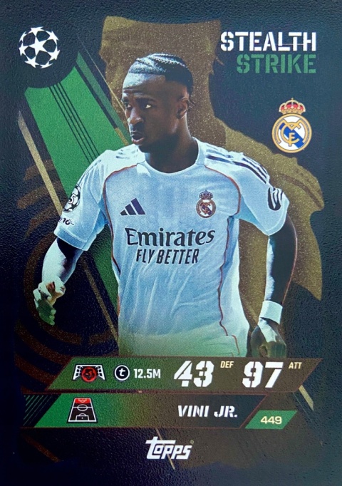 449 Vini Jr. Real Madryt Stealth Strike Match Attax 2025/26