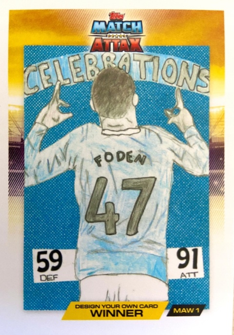 MAW Phil Foden Manchester City Match Attax Card Winner Match Attax 2025/26