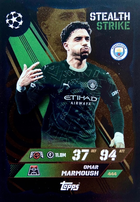 444 Omar Marmoush Manchester City Stealth Strike Match Attax 2025/26