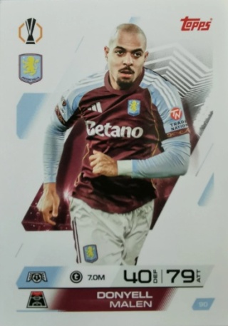 90 Donyell Malen Aston Villa Base Match Attax 2025/26