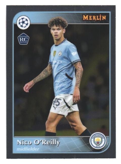 56 Nico O'Reilly RC Manchester City Base Topps Merlin 2024/25