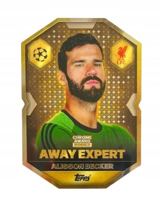 CA17 Alisson Becker Liverpool Chrome Award Winner Match Attax 2025/26