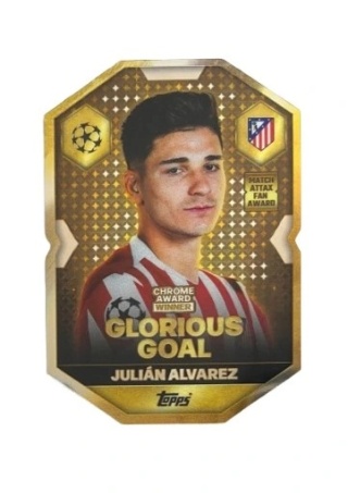 CA4 Julián Alvarez Atlético Madryt Chrome Award Winner Match Attax 2025/26