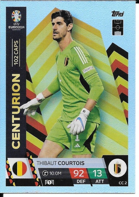 CC2 Thibaut Courtois Belgium Centurion EURO 2024 Match Attax