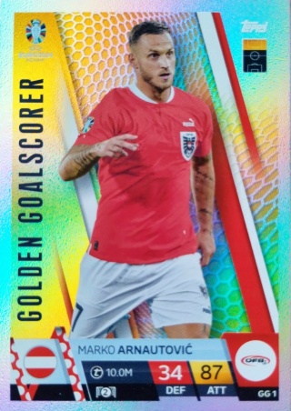 GG1 Marko Arnautović Austria Golden Goalscorer EURO 2024 Match Attax