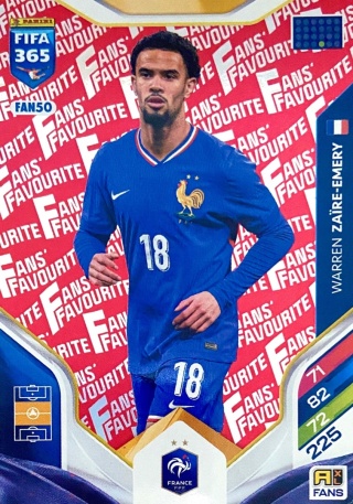 FAN50r Warren Zaire-Emery France Fans Favourite Red FIFA 365 2026