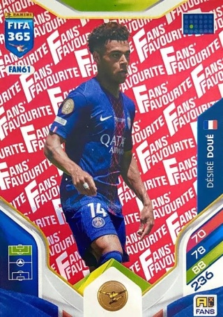 FAN61 Désiré Doué PSG Fans Favourite Red FIFA 365 2026