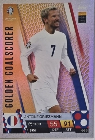 GG3 Antoine Griezmann France Golden Goalscorer EURO 2024 Match Attax