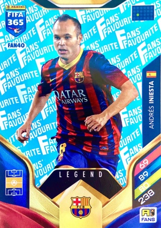 FAN40bu Andrés Iniesta Barcelona Fans Favourite Blue Legend FIFA 365 2026