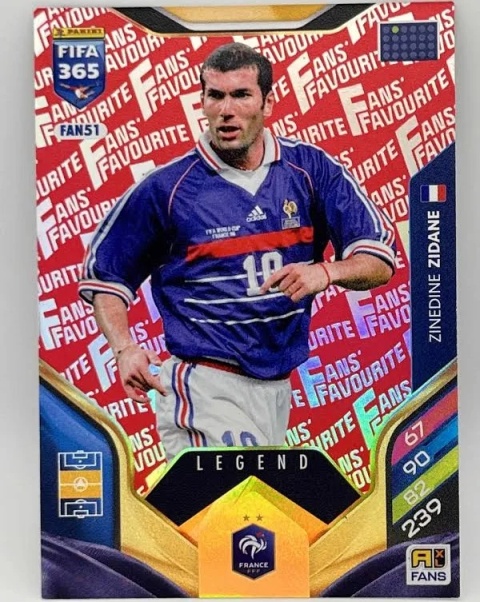 FAN51 Zinedine Zidane France Fans Favourite Red Legend FIFA 365 2026