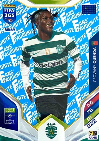 FAN69bu Geovany Quenda Sporting Fans Favourite Blue FIFA 365 2026