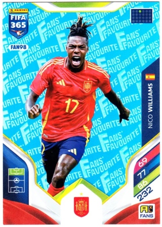 FAN98bu Nico Williams Spain Fans Favourite Blue FIFA 365 2026