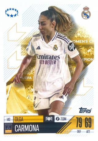 142 Olga Carmona Real Madryt UWCL Match Attax Extra 2025