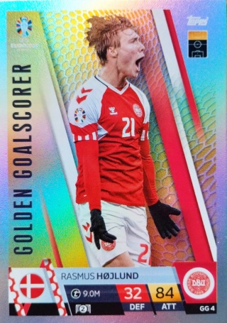 GG4 Rasmus Højlund Denmark Golden Goalscorer EURO 2024 Match Attax