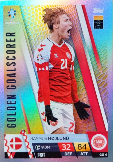 GG4 Rasmus Højlund Denmark Golden Goalscorer EURO 2024 Match Attax