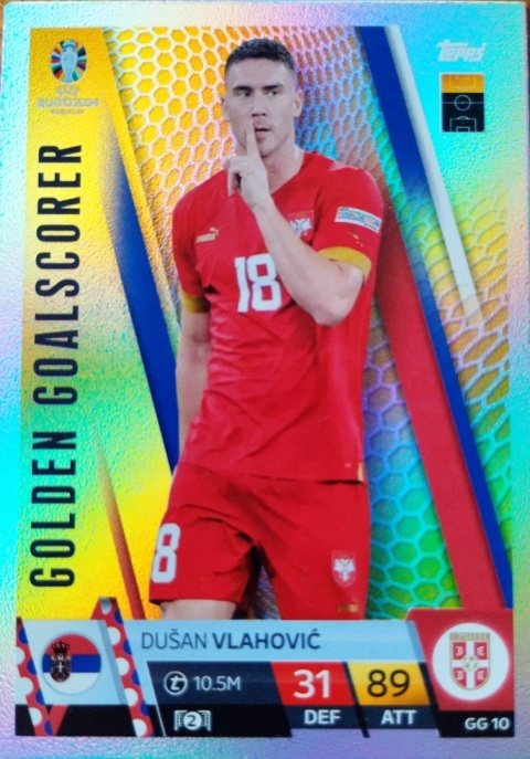 GG10 Dušan Vlahović Serbia Golden Goalscorer EURO 2024 Match Attax