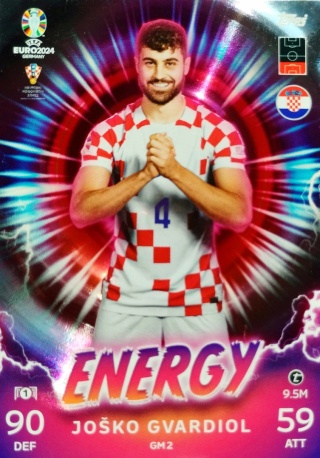 GM2 Joško Gvardiol Croatia Energy EURO 2024 Match Attax