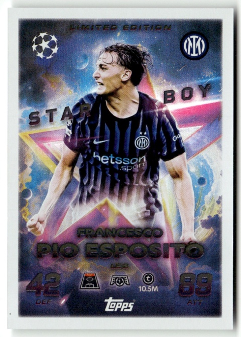 LE3 Francesco Pio Esposito Inter Starboy Limited Edition Match Attax 2025/26