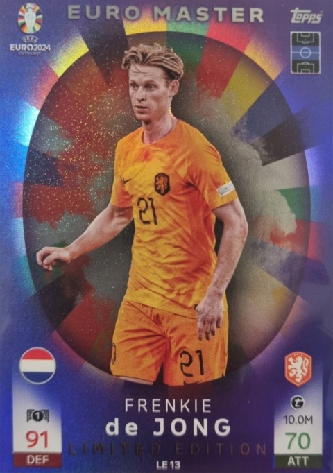 LE13 Frenkie de Jong Netherlands LE Euro Master EURO 2024 Match Attax
