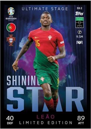 SSLE2 Rafael Leão Portugal LE Shining Star EURO 2024 Match Attax