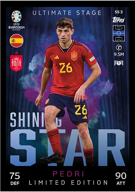 SSLE3 Pedri Spain LE Shining Star EURO 2024 Match Attax