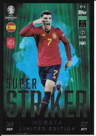 STLE3 Alvaro Morata Spain LE Super Striker EURO 2024 Match Attax