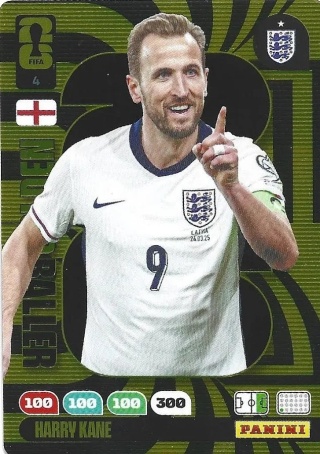 4 Kane England Golden Baller Panini FIFA World Cup 2026