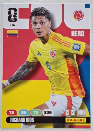 114 Richard Rios Colombia Hero Panini FIFA World Cup 2026