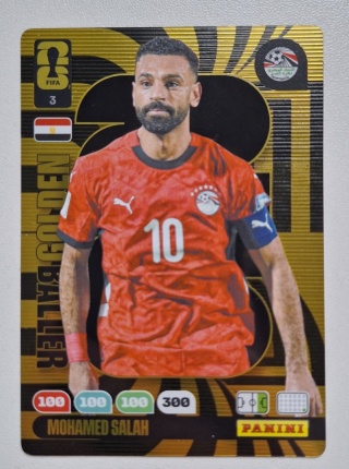 3 Mohamed Salah Golden Baller Panini Fifa World Cup 2026