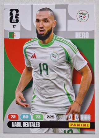 17 Nabil Bentaleb Algeria Hero Panini FIFA World Cup 2026